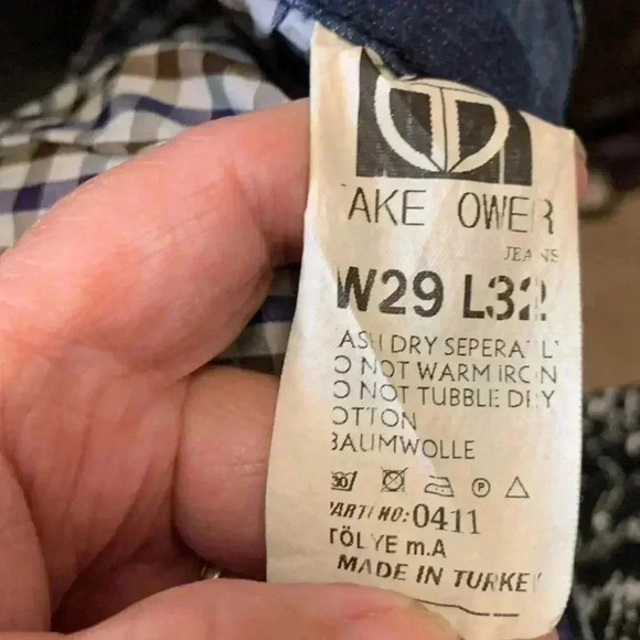 Take Ower distressed, mid rise,  skinny jeans 29 x 32 - Picture 5 of 10